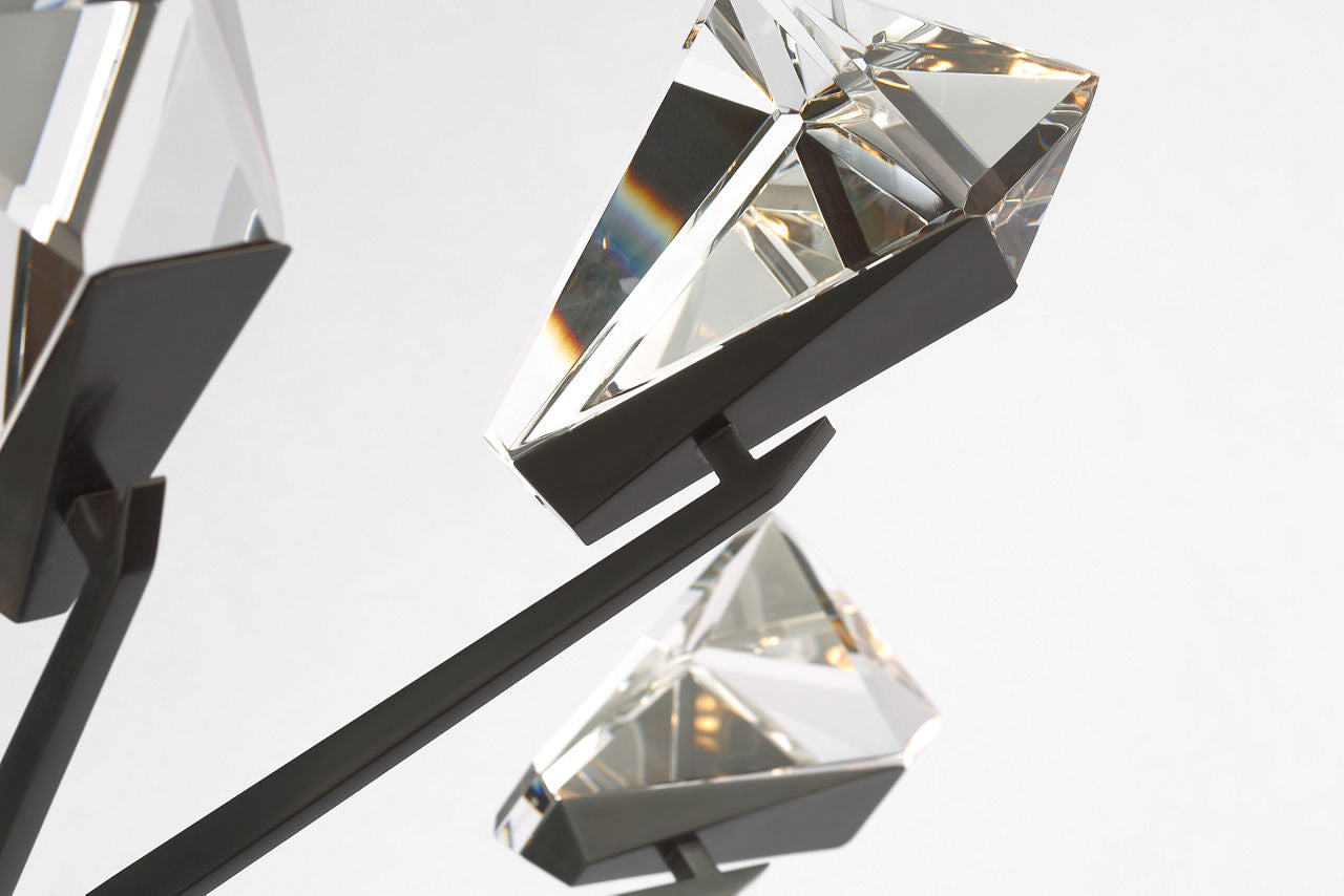Carraig 52" 5 Light Chandelier | Bronze | Clear Crystal