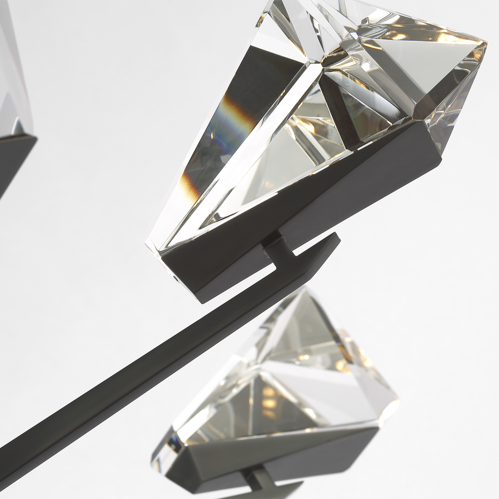 Carraig 52" 5 Light Chandelier | Bronze | Clear Crystal