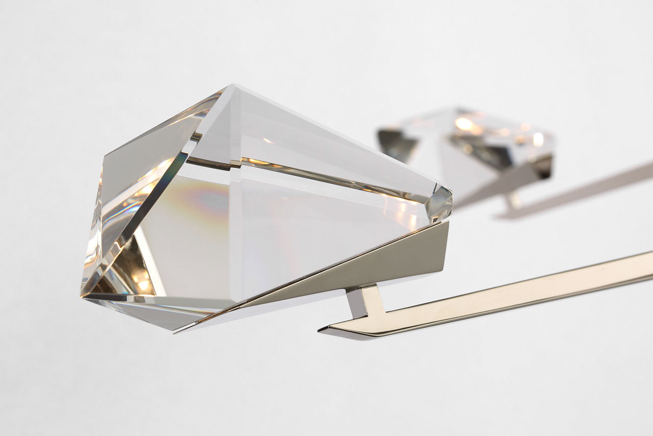 Carraig 52" 5 Light Chandelier | Polished Nickel | Clear Crystal