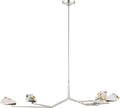 Carraig 52" 5 Light Chandelier | Polished Nickel | Clear Crystal
