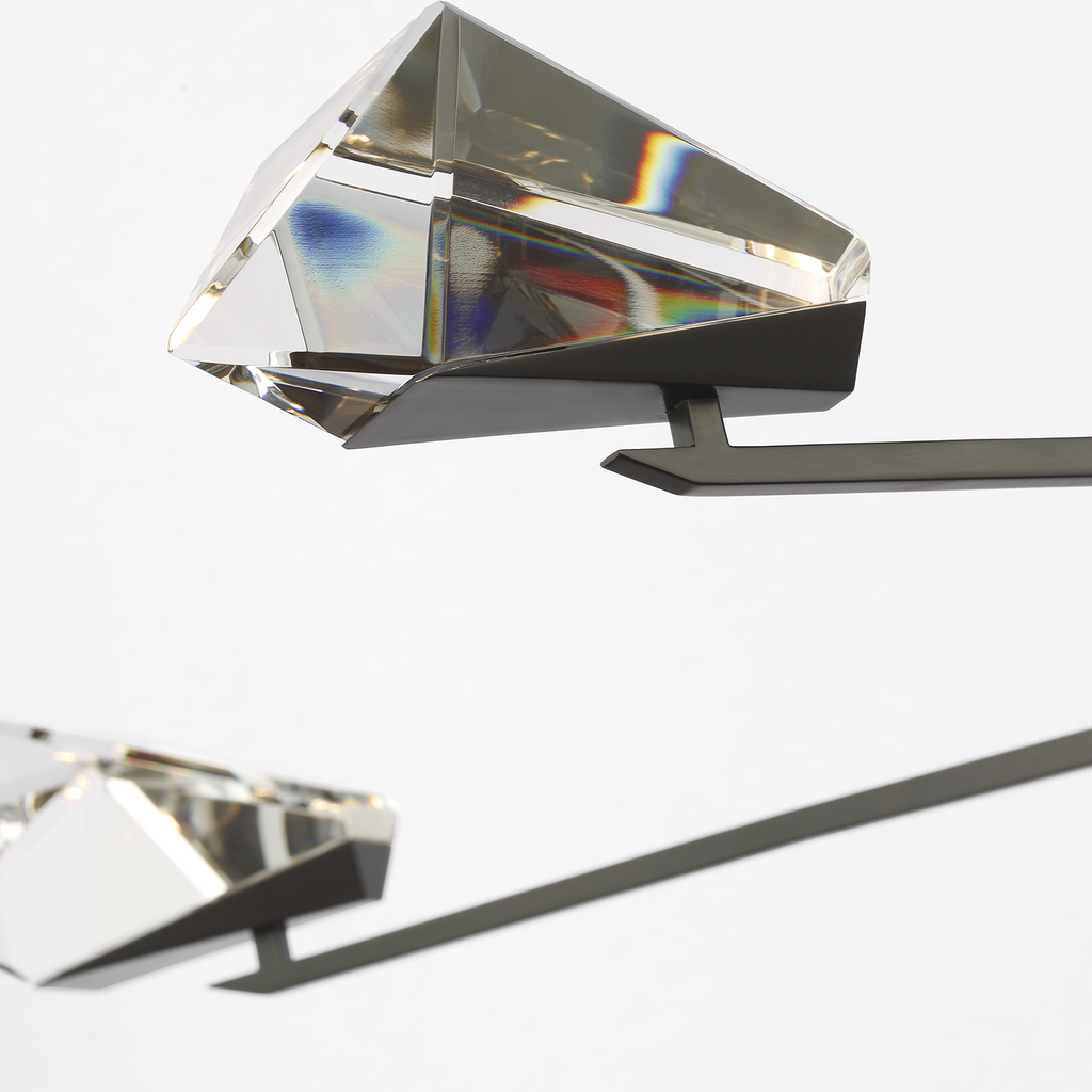 Carraig 63" 7 Light Chandelier | Bronze | Clear Crystal