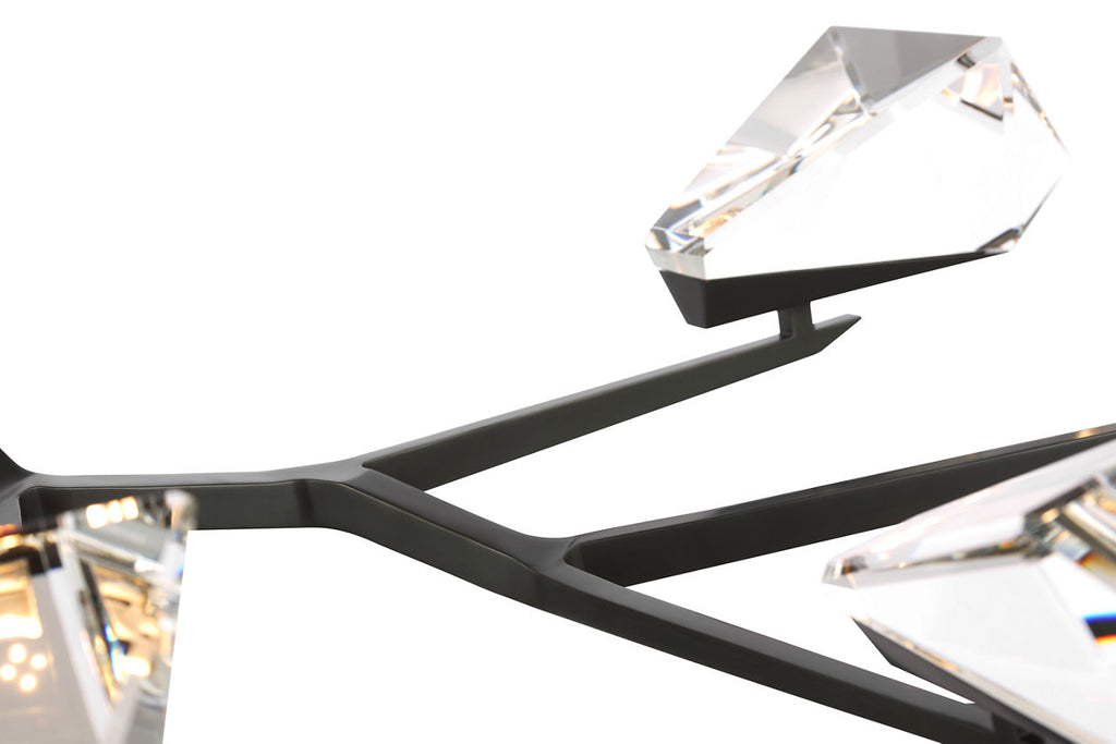 Carraig 63" 7 Light Chandelier | Bronze | Clear Crystal