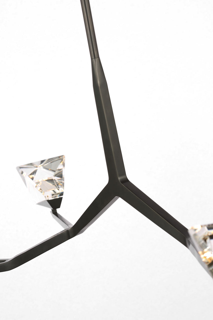 Carraig 63" 7 Light Chandelier | Bronze | Clear Crystal