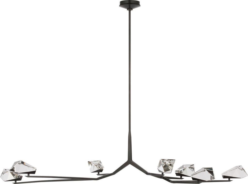 Carraig 63" 7 Light Chandelier | Bronze | Clear Crystal