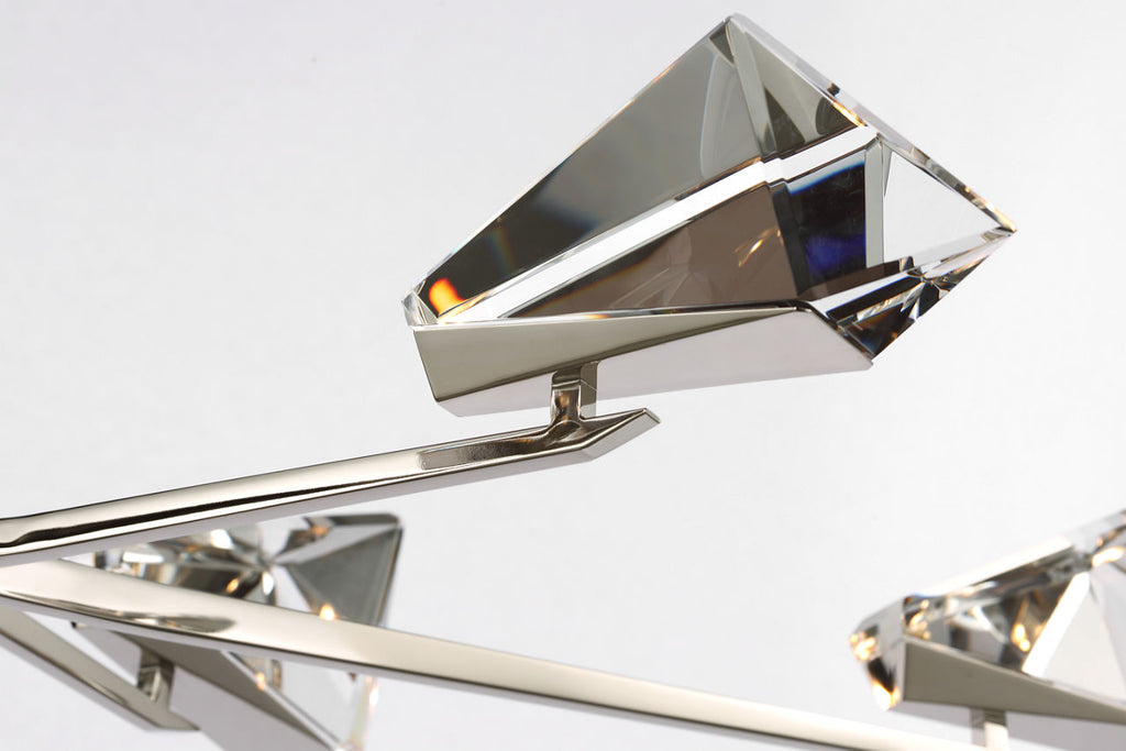 Carraig 63" 7 Light Chandelier | Polished Nickel | Clear Crystal