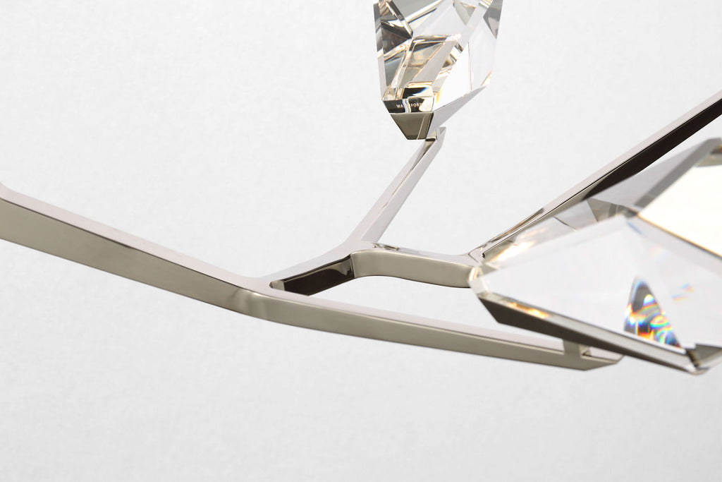 Carraig 63" 7 Light Chandelier | Polished Nickel | Clear Crystal