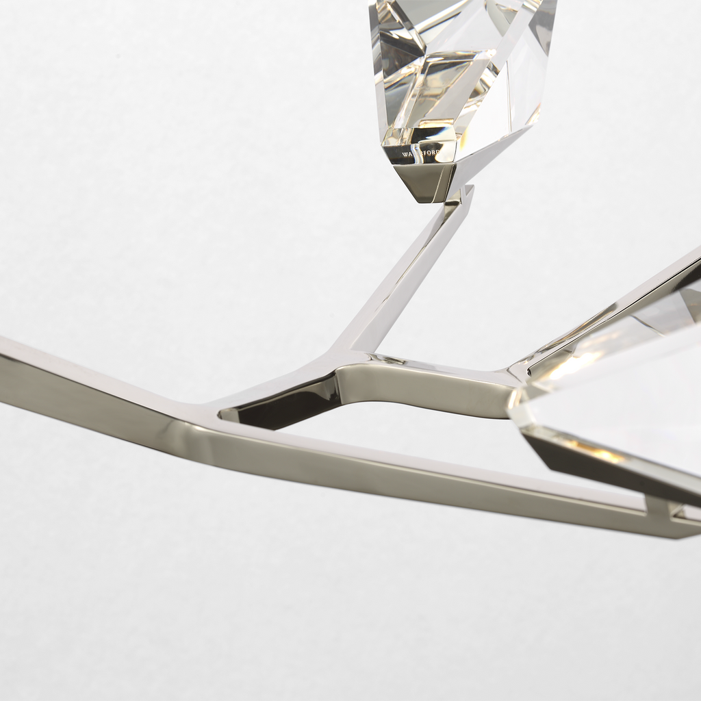 Carraig 63" 7 Light Chandelier | Polished Nickel | Clear Crystal