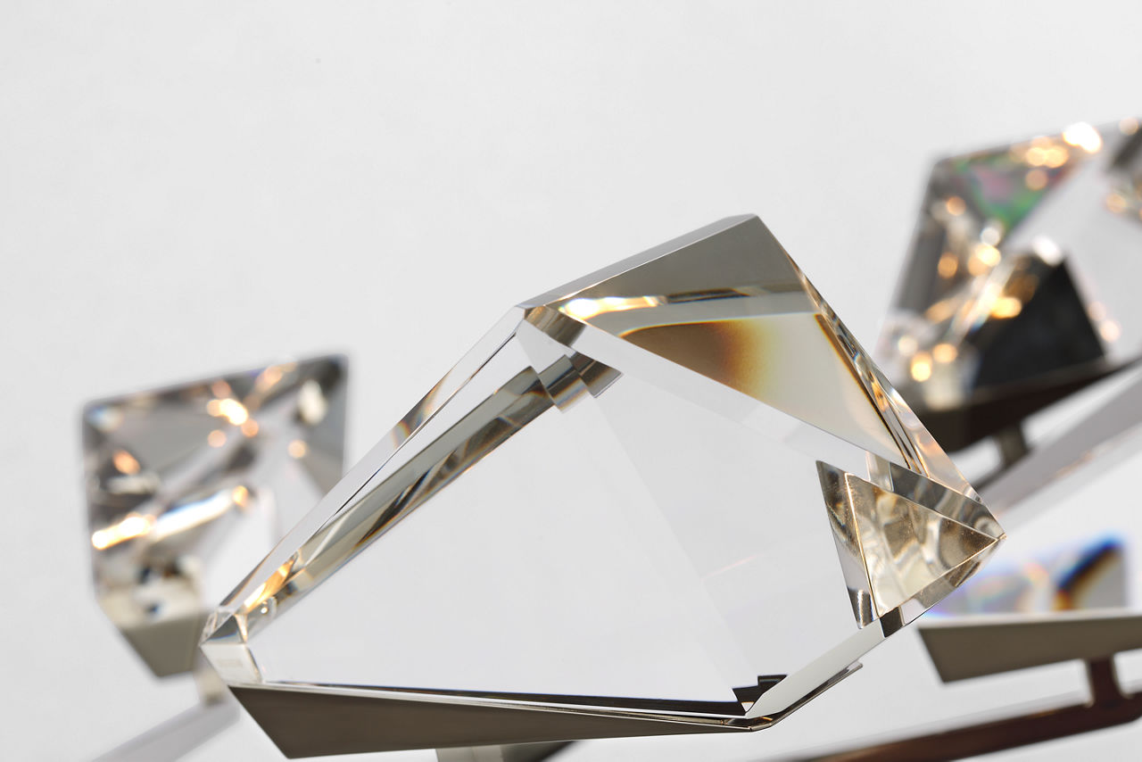 Carraig 63" 7 Light Chandelier | Polished Nickel | Clear Crystal