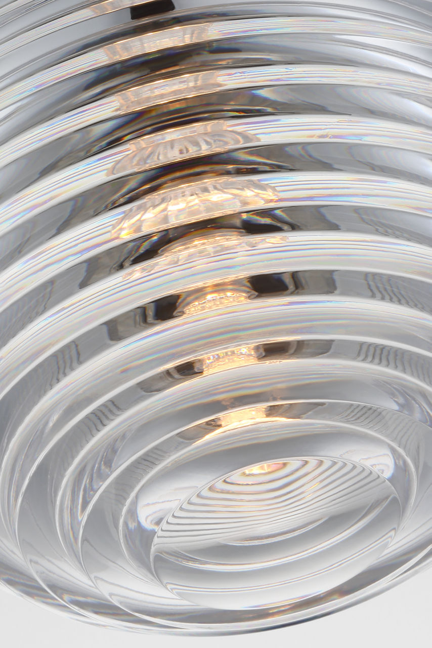 Circon 5" Mini Pendant | Polished Nickel | Clear Crystal