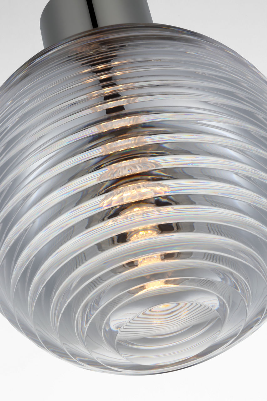 Circon 5" Mini Pendant | Polished Nickel | Clear Crystal