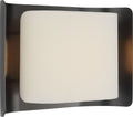 Penumbra 10" Wide Sconce | Bronze and Linen