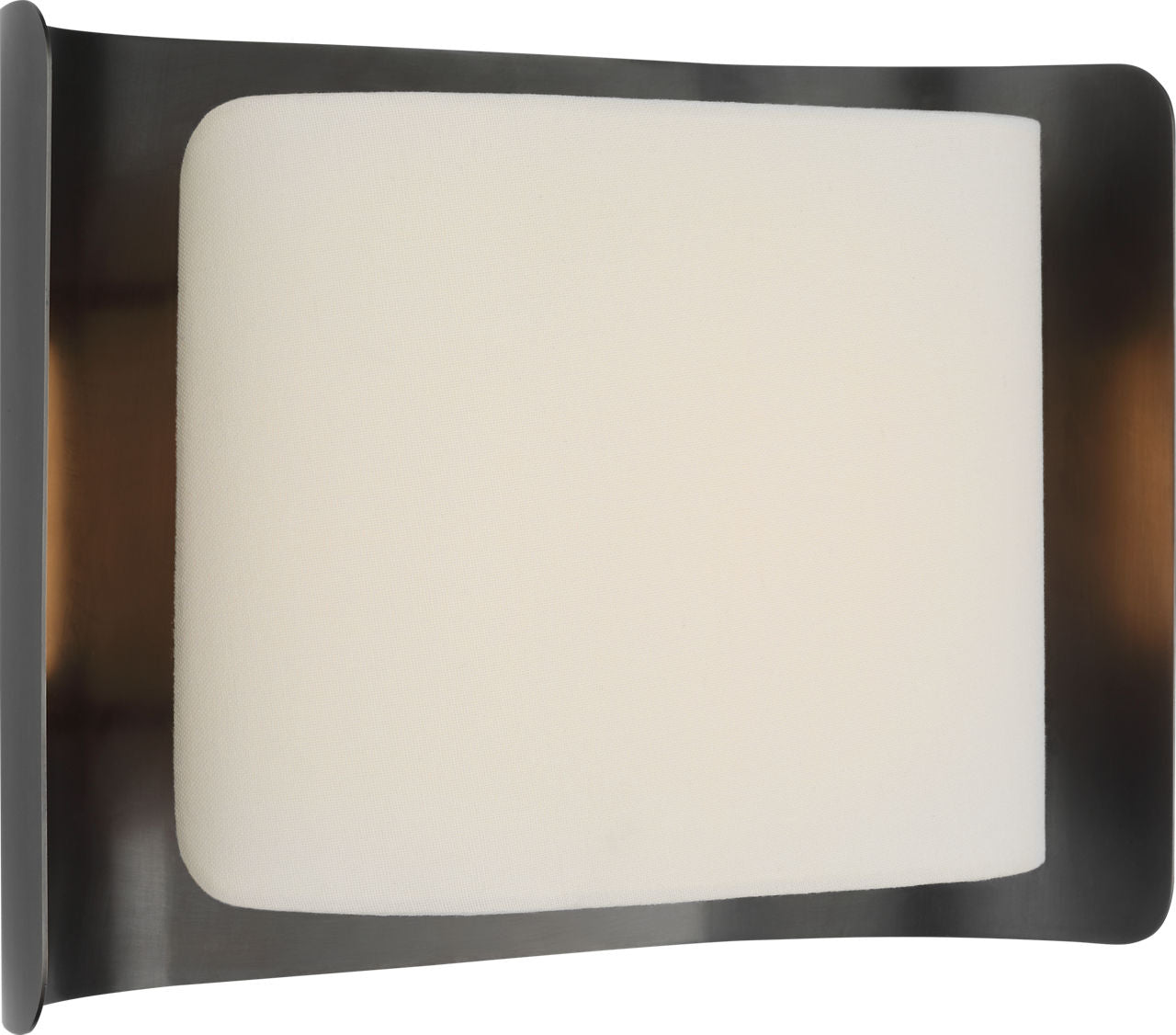 Penumbra 10" Wide Sconce | Bronze and Linen