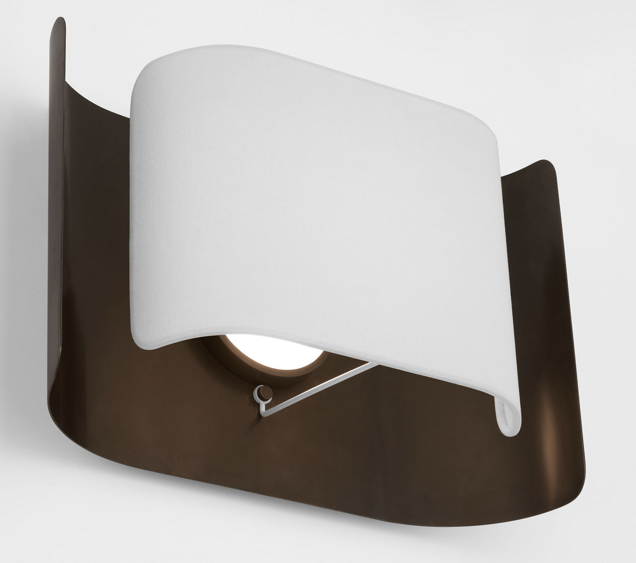 Penumbra 10" Wide Sconce | Bronze and Linen
