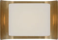 Penumbra 10" Wide Sconce | Hand-Rubbed Antique Brass and Linen