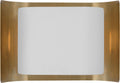 Penumbra 10" Wide Sconce | Hand-Rubbed Antique Brass and White