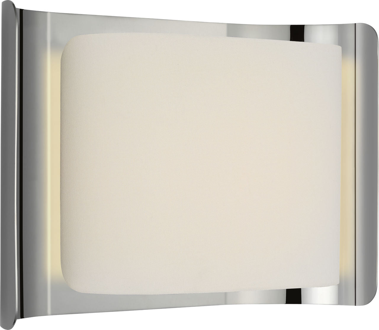 Penumbra 10" Wide Sconce | Polished Nickel and Linen