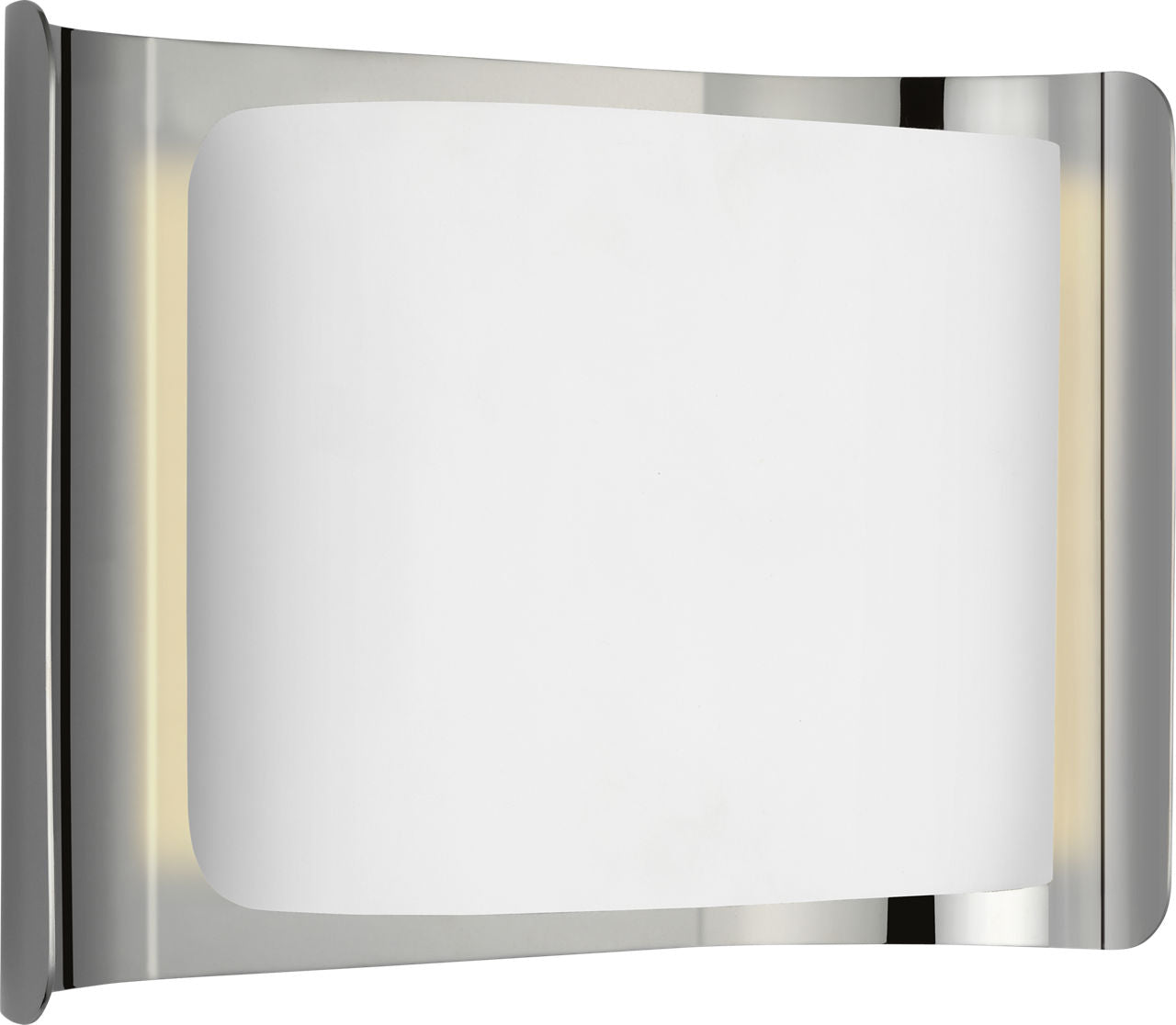 Penumbra 10" Wide Sconce | Polished Nickel and White