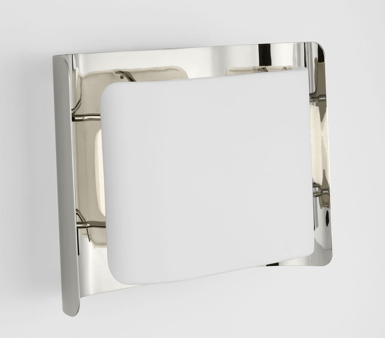 Penumbra 10" Wide Sconce | Polished Nickel and White