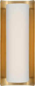 Penumbra 15" Sconce | Hand-Rubbed Antique Brass and Linen