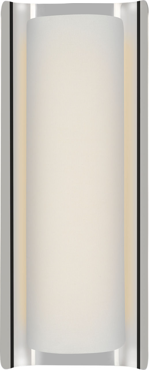 Penumbra 15" Sconce | Polished Nickel and Linen