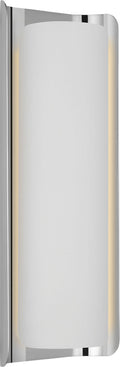 Penumbra 15" Sconce | Polished Nickel and White