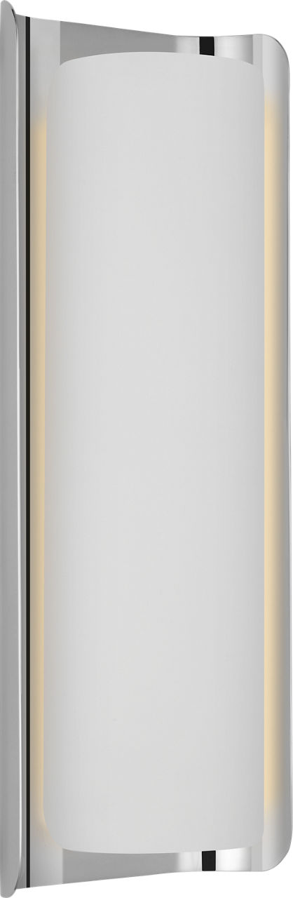Penumbra 15" Sconce | Polished Nickel and White