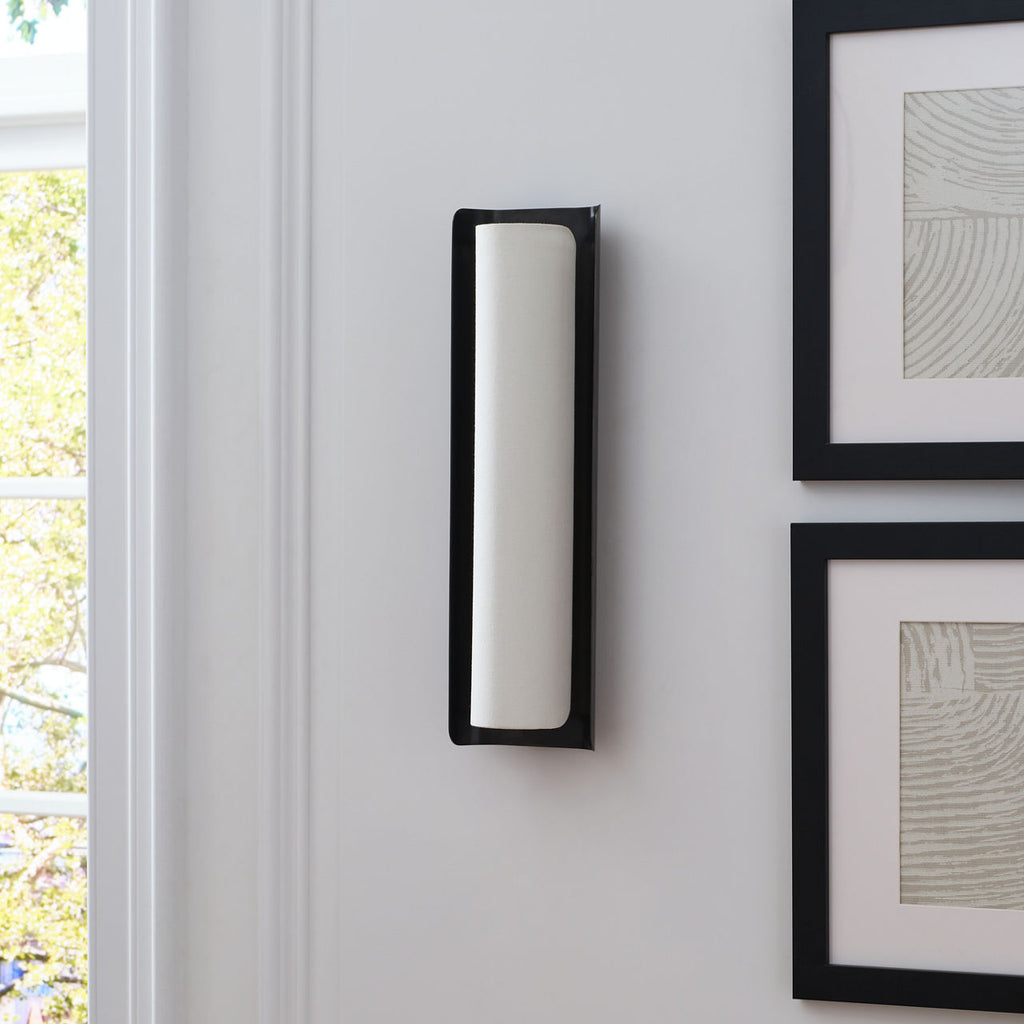 Penumbra 21" Sconce | Bronze and Linen