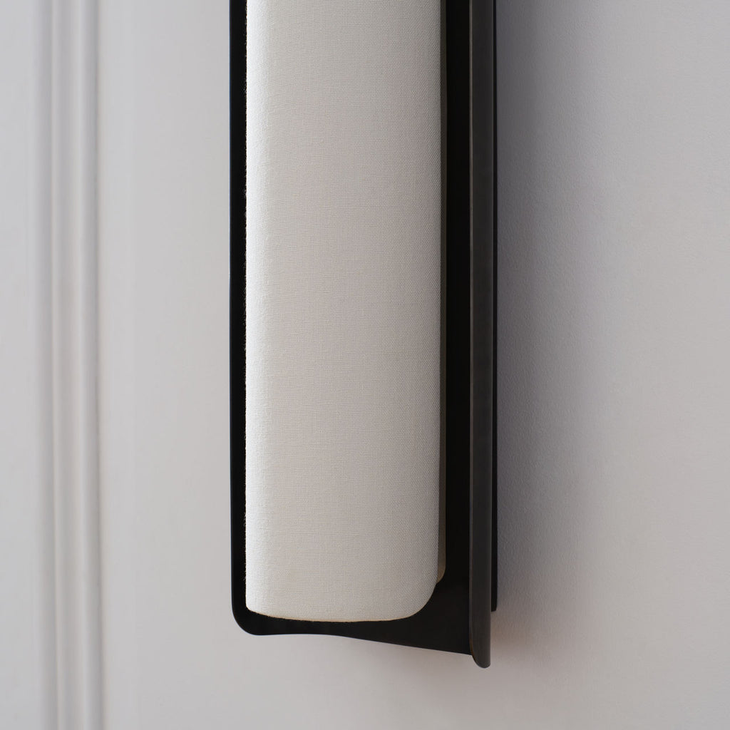 Penumbra 21" Sconce | Bronze and Linen