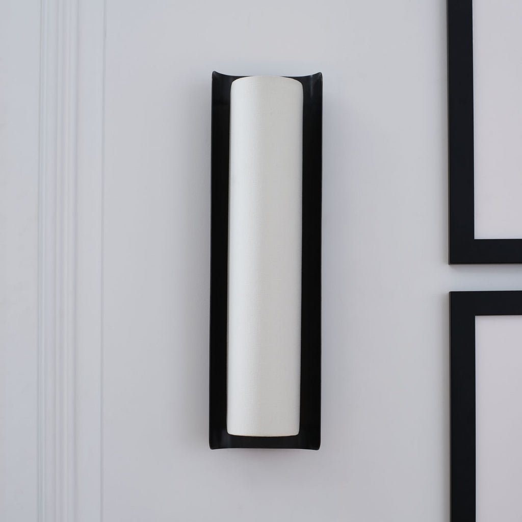 Penumbra 21" Sconce | Bronze and Linen