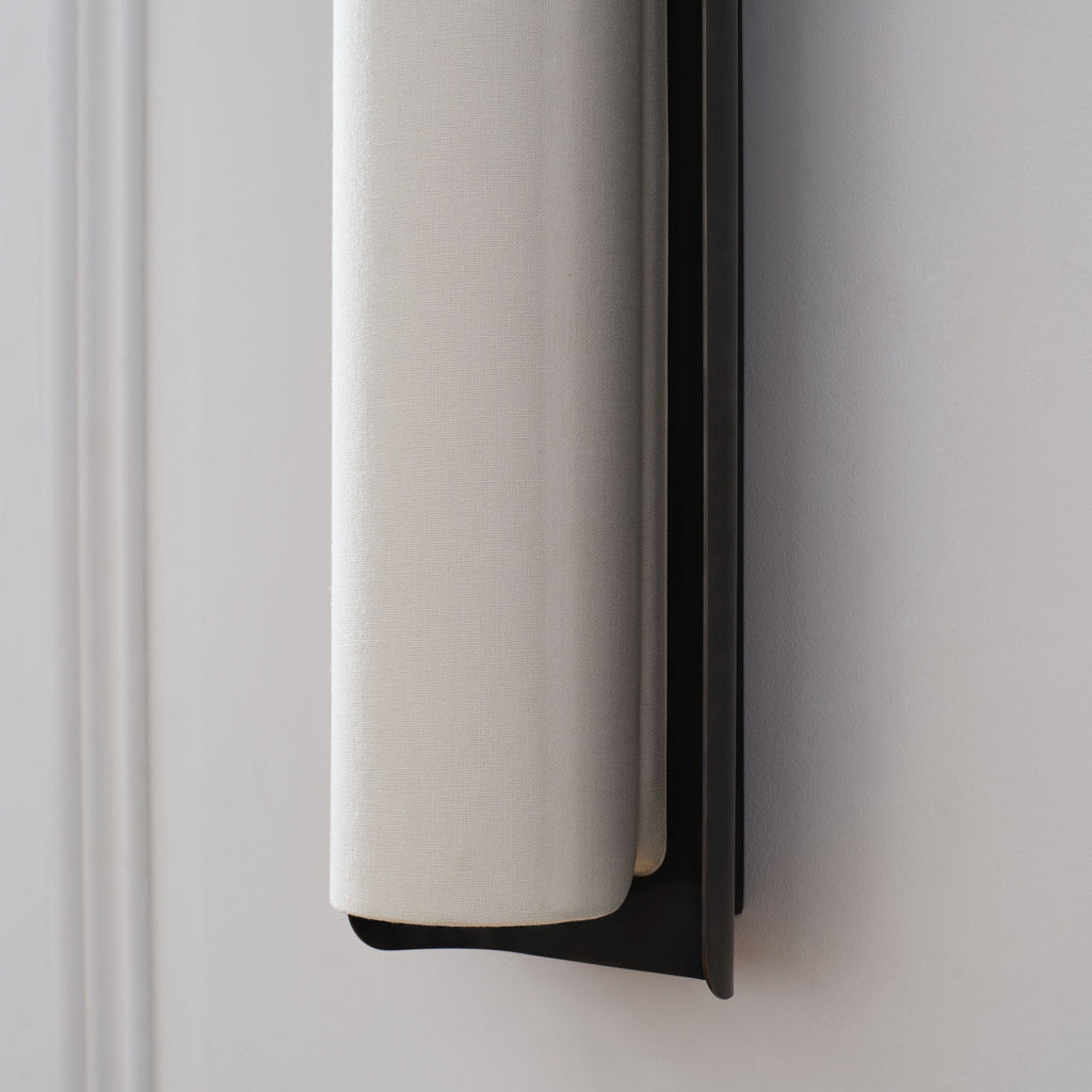 Penumbra 21" Sconce | Bronze and Linen