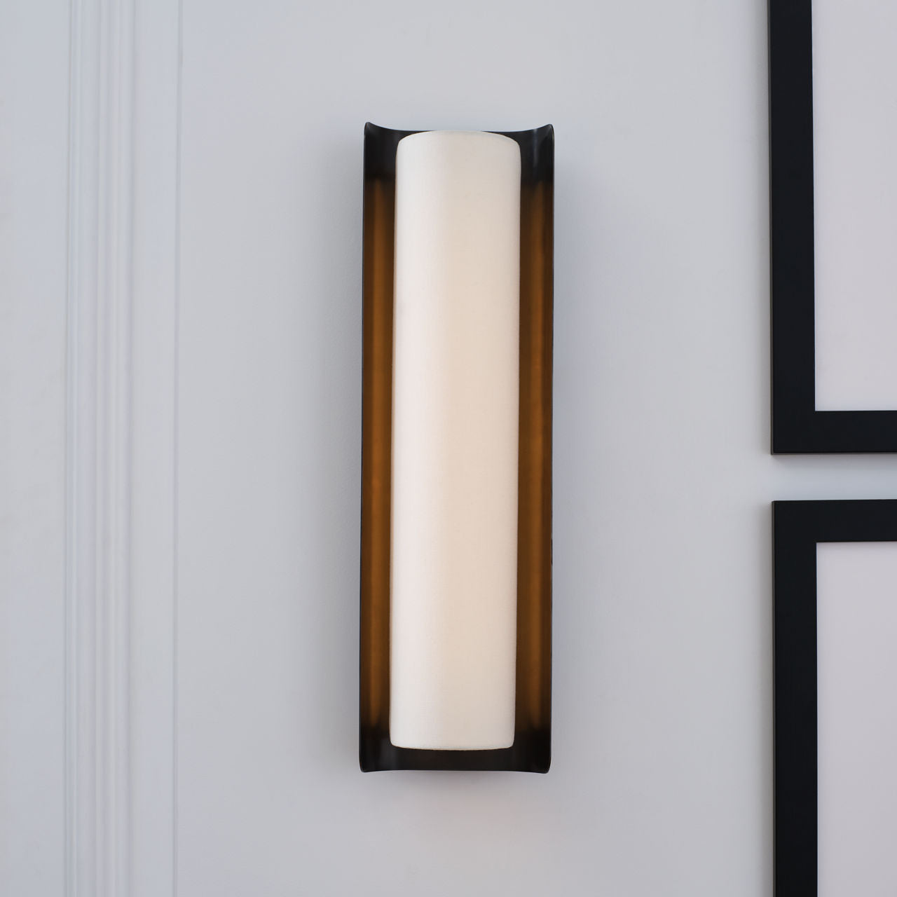 Penumbra 21" Sconce | Bronze and Linen