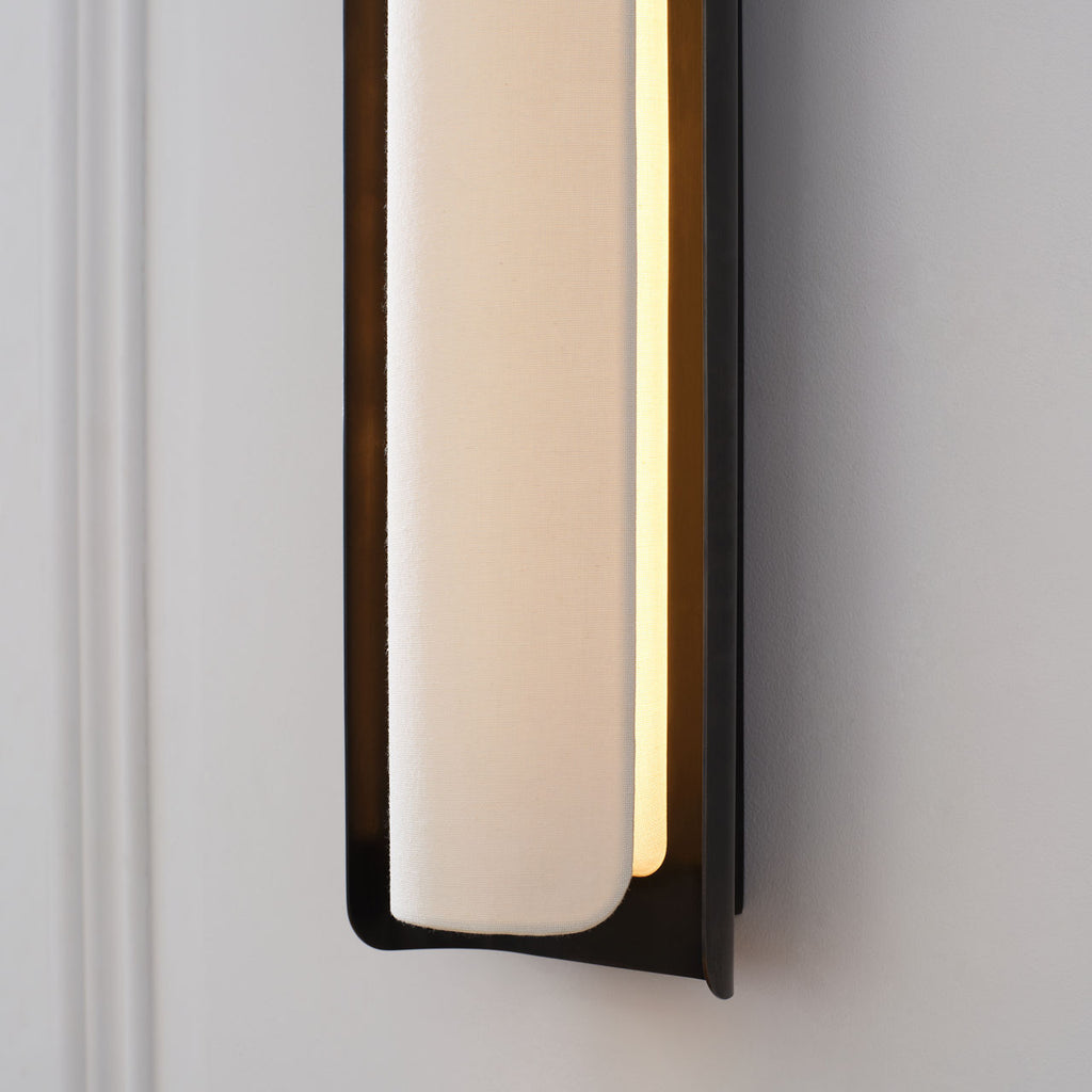 Penumbra 21" Sconce | Bronze and Linen