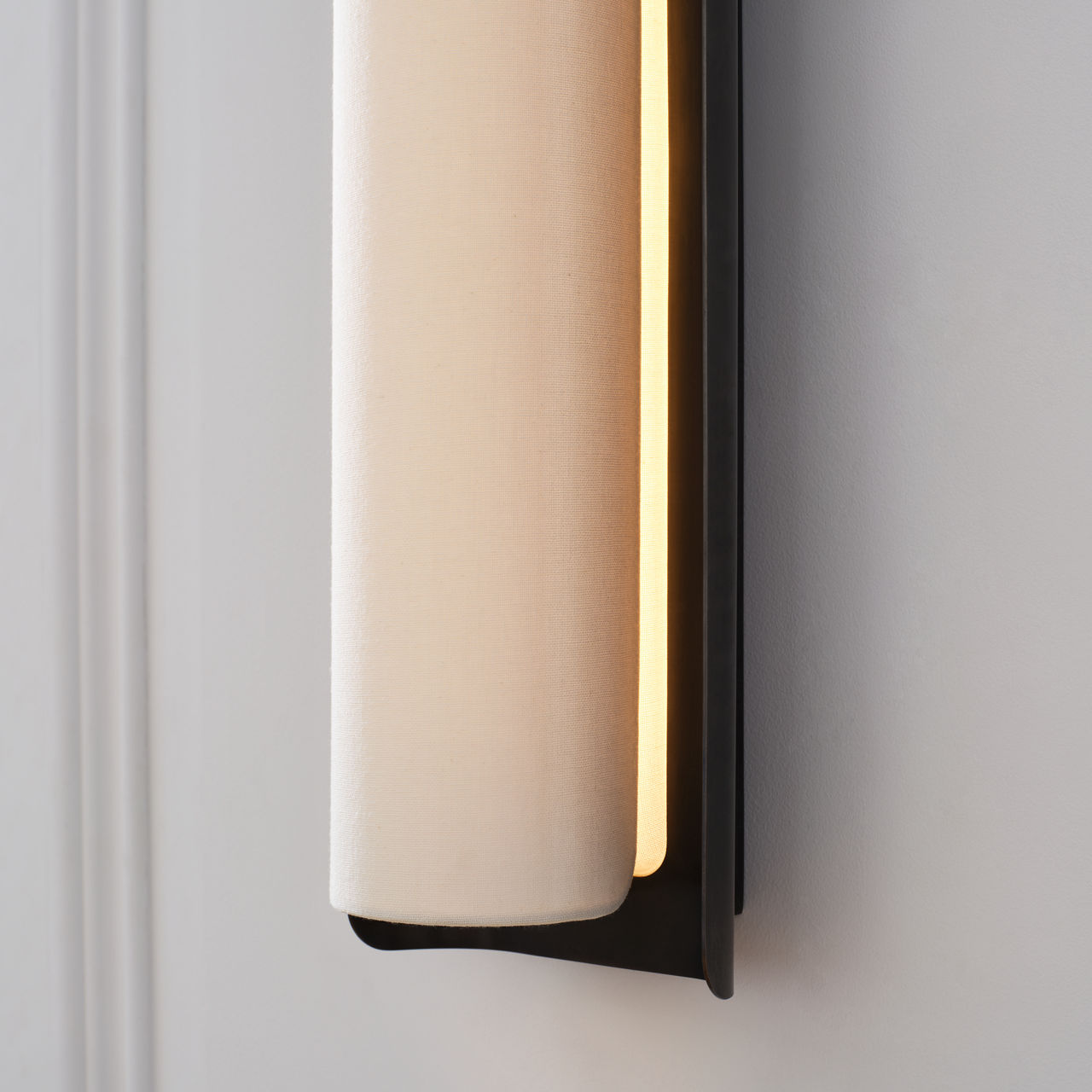 Penumbra 21" Sconce | Bronze and Linen