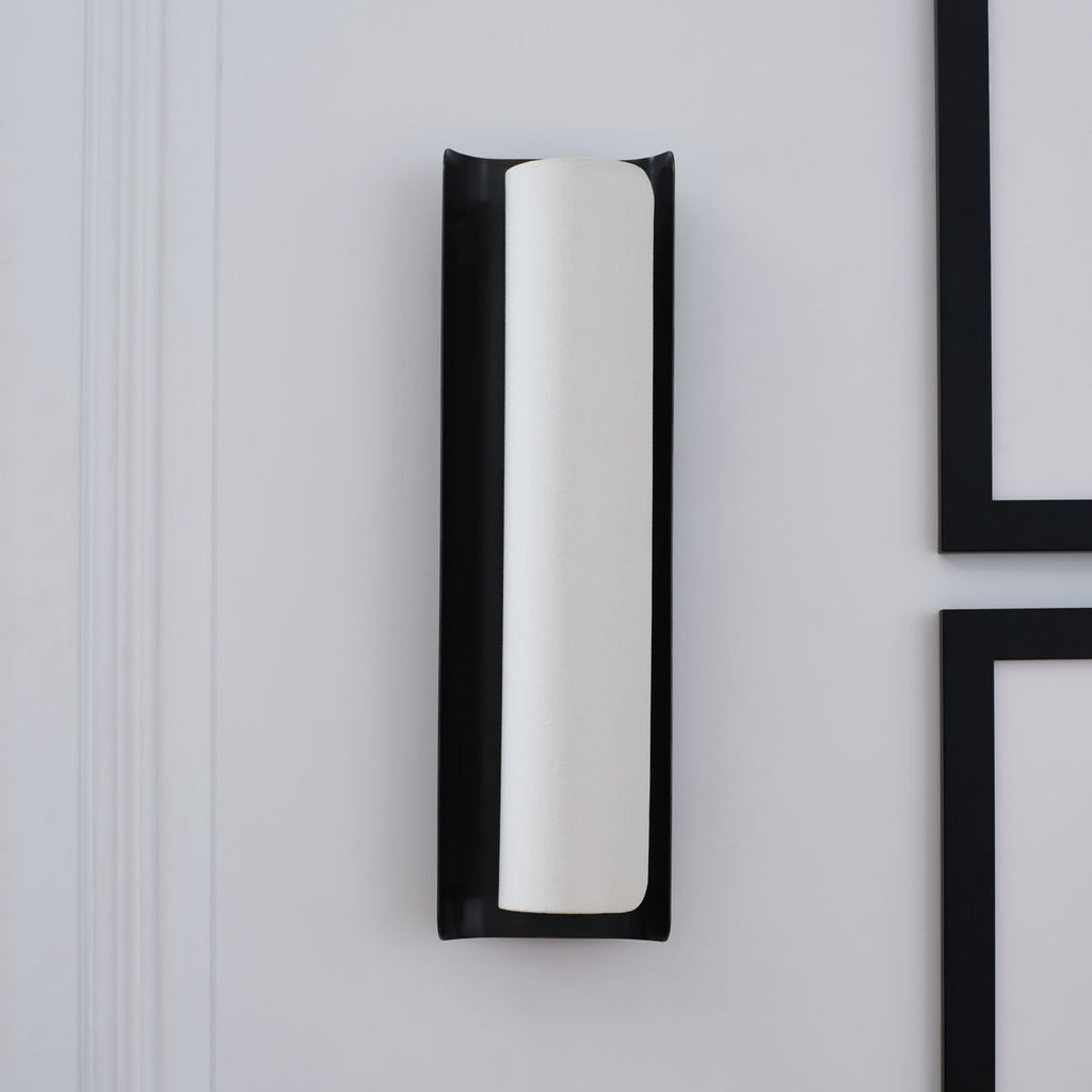 Penumbra 21" Sconce | Bronze and Linen