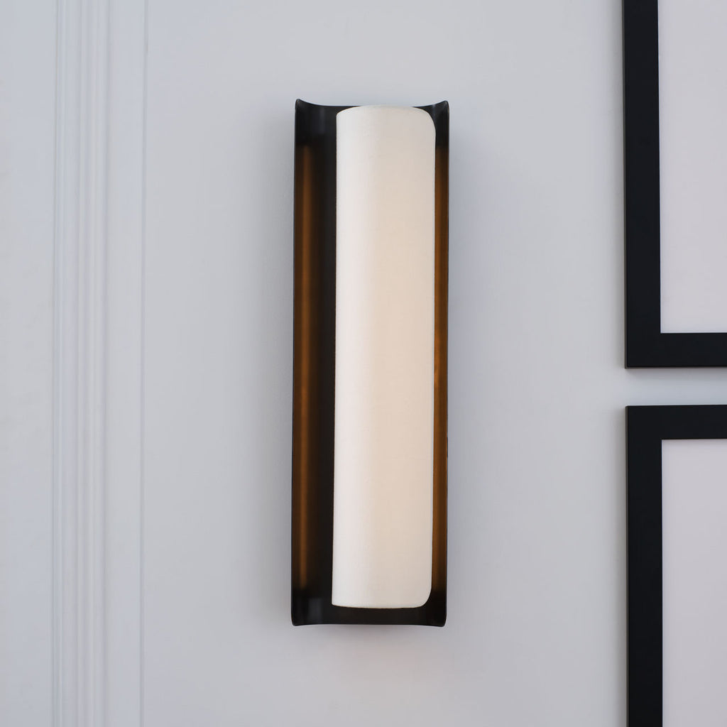 Penumbra 21" Sconce | Bronze and Linen