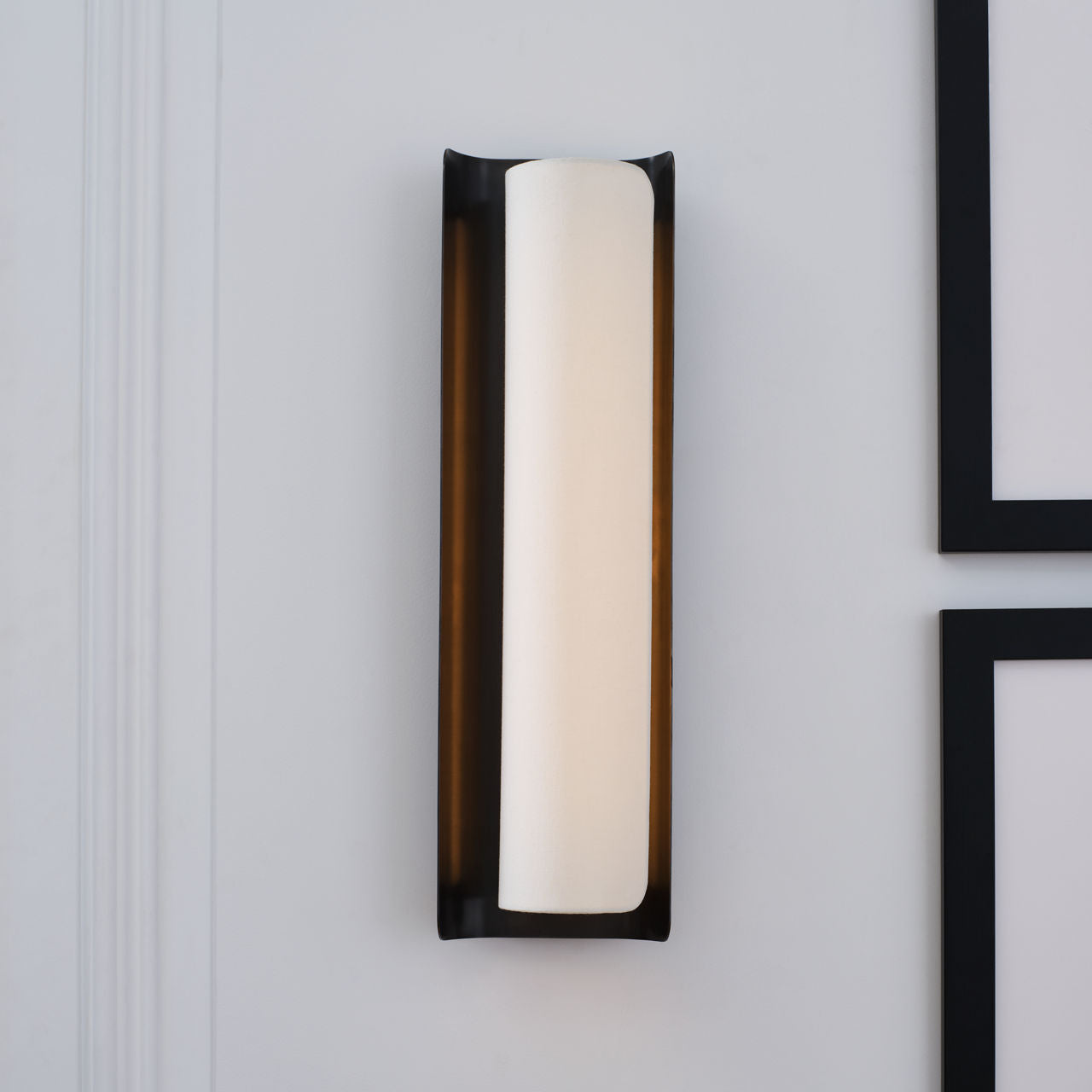 Penumbra 21" Sconce | Bronze and Linen