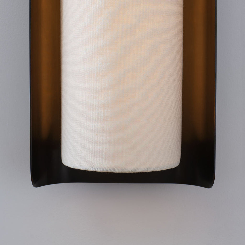 Penumbra 21" Sconce | Bronze and Linen