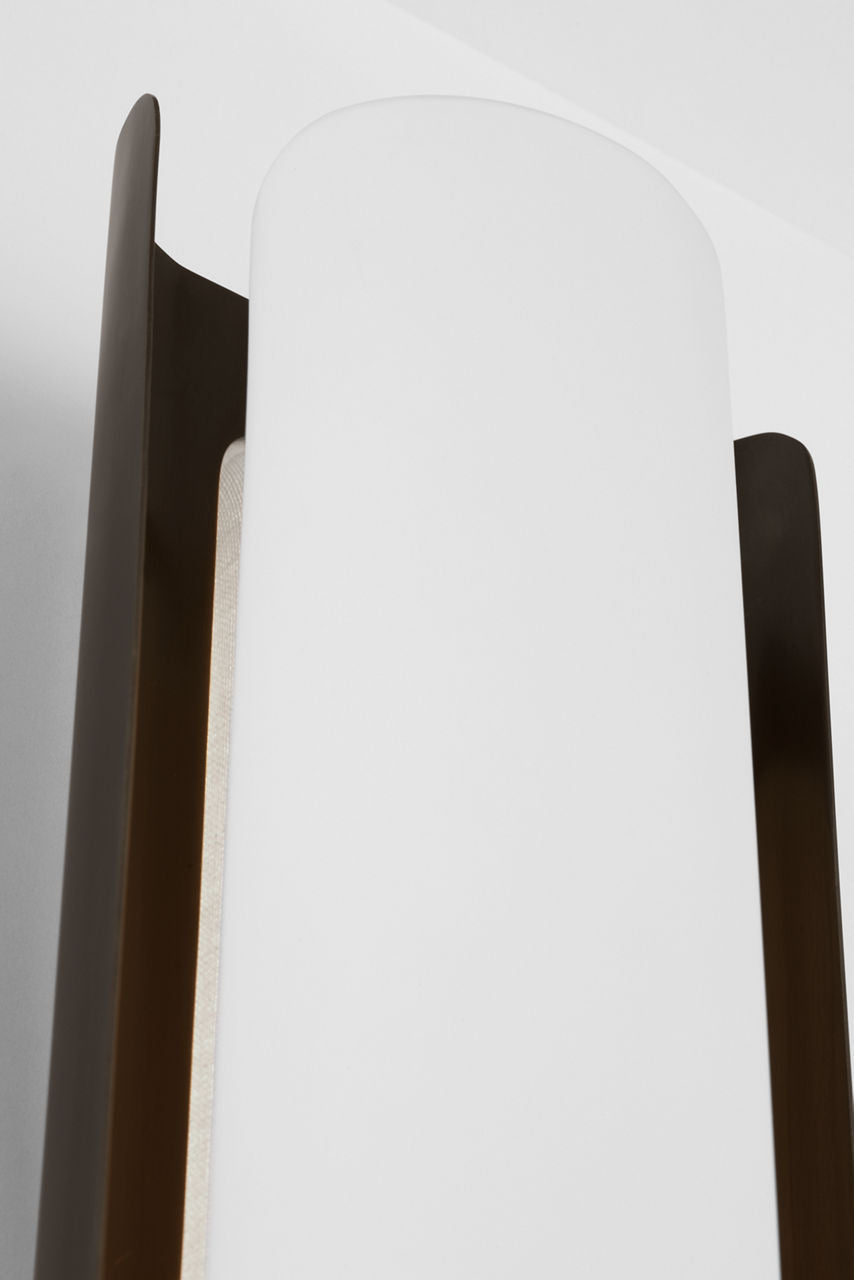 Penumbra 21" Sconce | Bronze and White