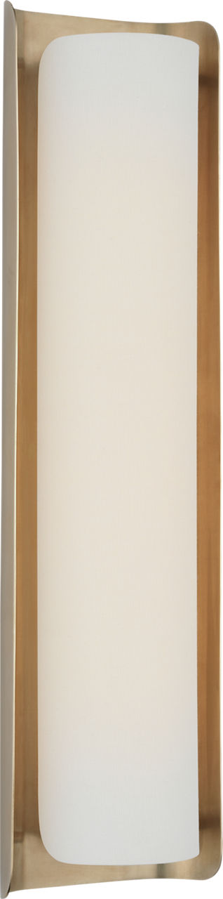 Penumbra 21" Sconce | Hand-Rubbed Antique Brass and Linen