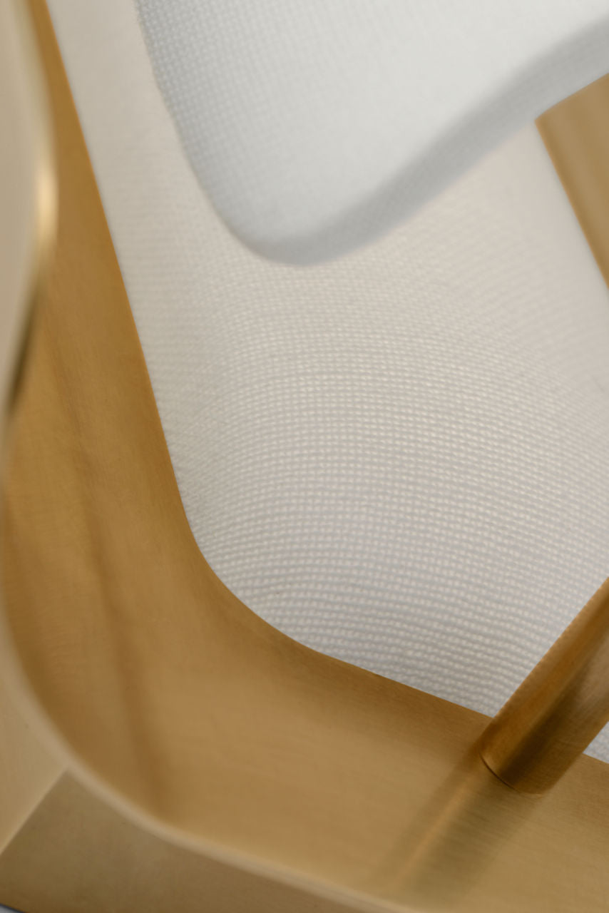 Penumbra 21" Sconce | Hand-Rubbed Antique Brass and Linen