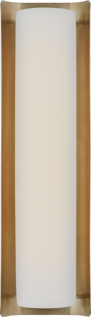 Penumbra 21" Sconce | Hand-Rubbed Antique Brass and Linen