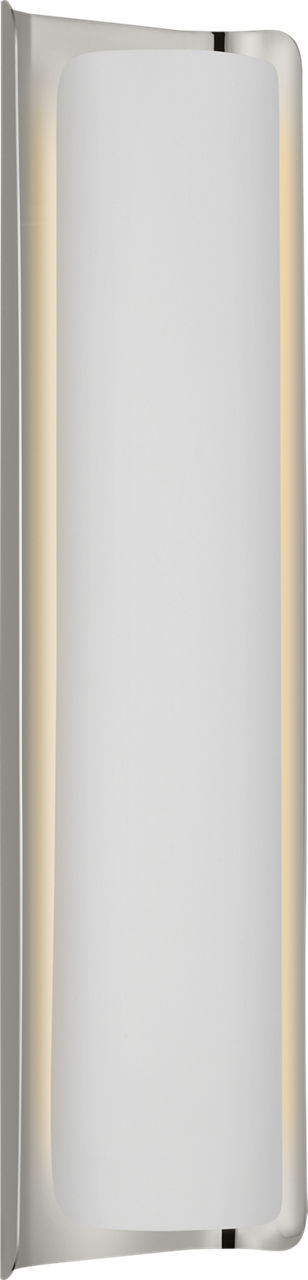 Penumbra 21" Sconce | Polished Nickel and White