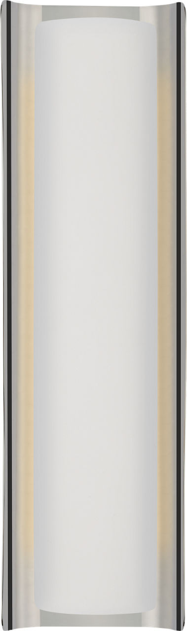Penumbra 21" Sconce | Polished Nickel and White