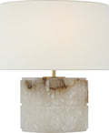 Kapittel Medium Table Lamp | Alabaster | Linen Shade