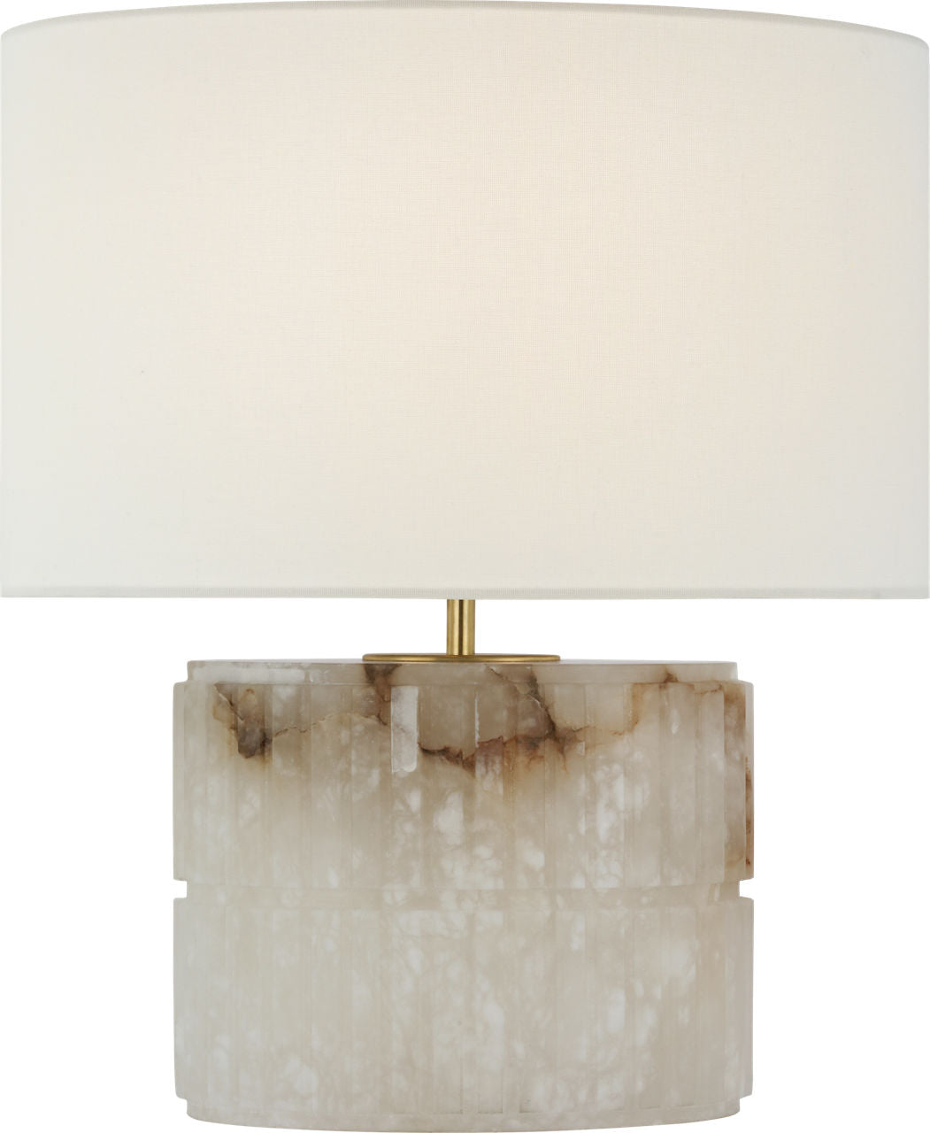 Kapittel Medium Table Lamp | Alabaster | Linen Shade