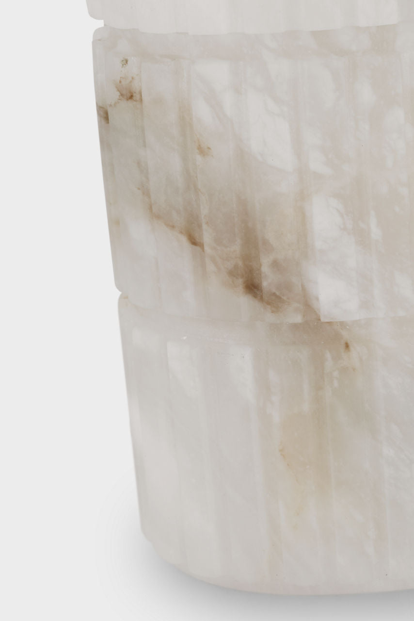 Kapittel Large Table Lamp | Alabaster | Linen Shade