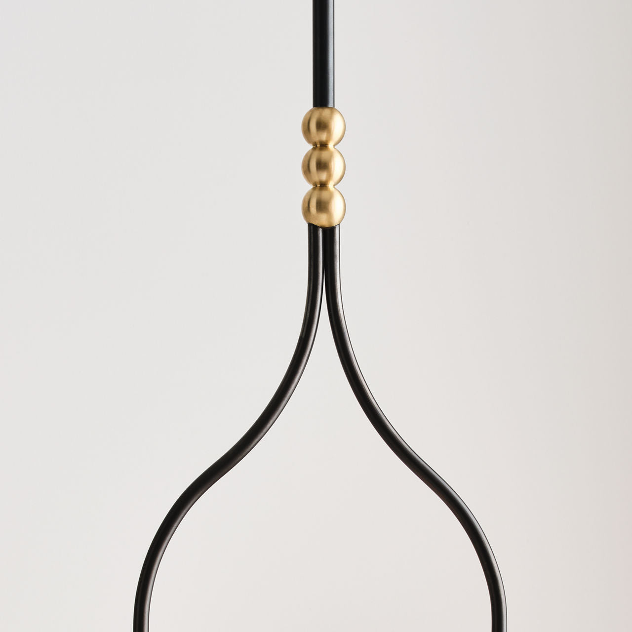 Jodo 9" Pendant | Bronze and Brass | White Glass