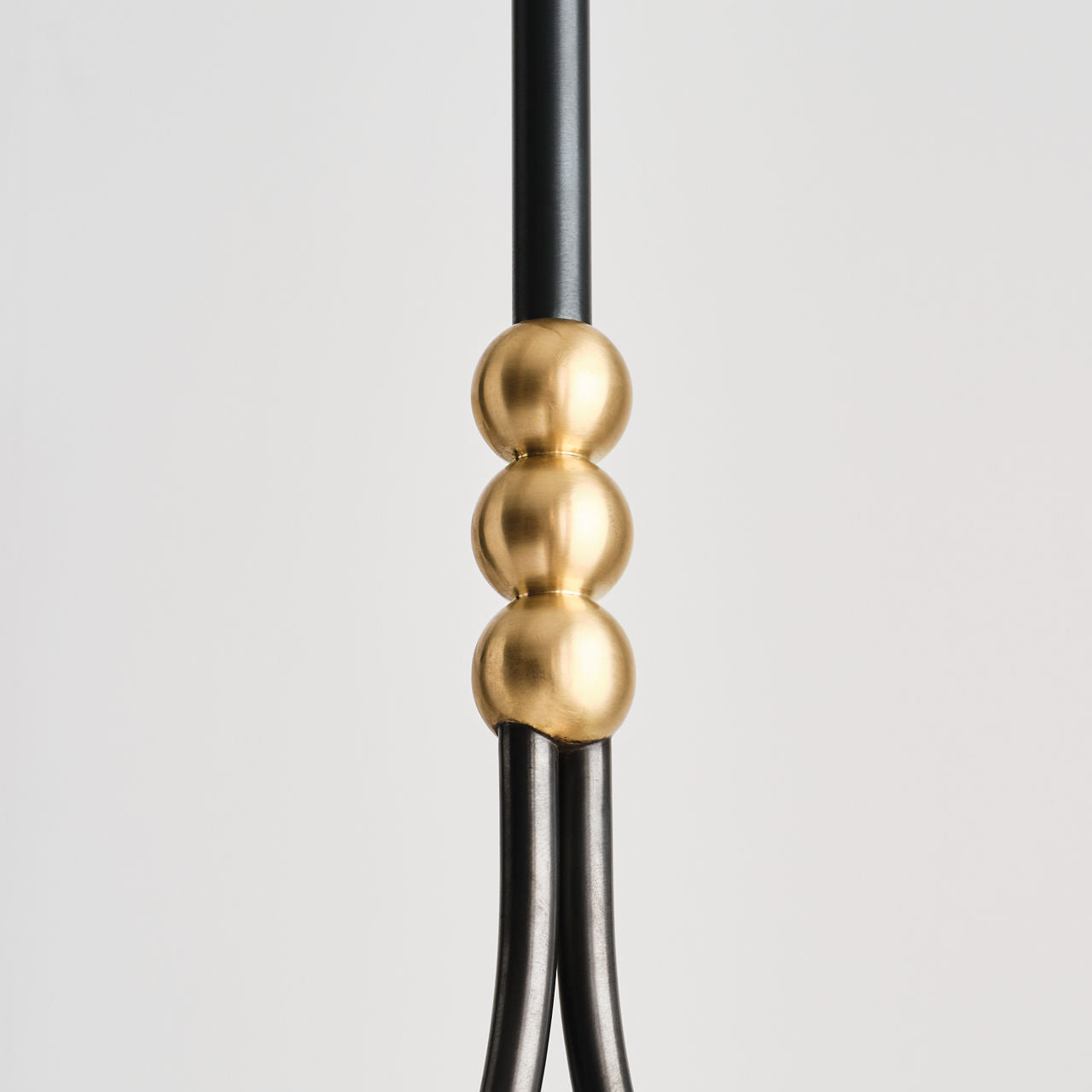 Jodo 9" Pendant | Bronze and Brass | White Glass