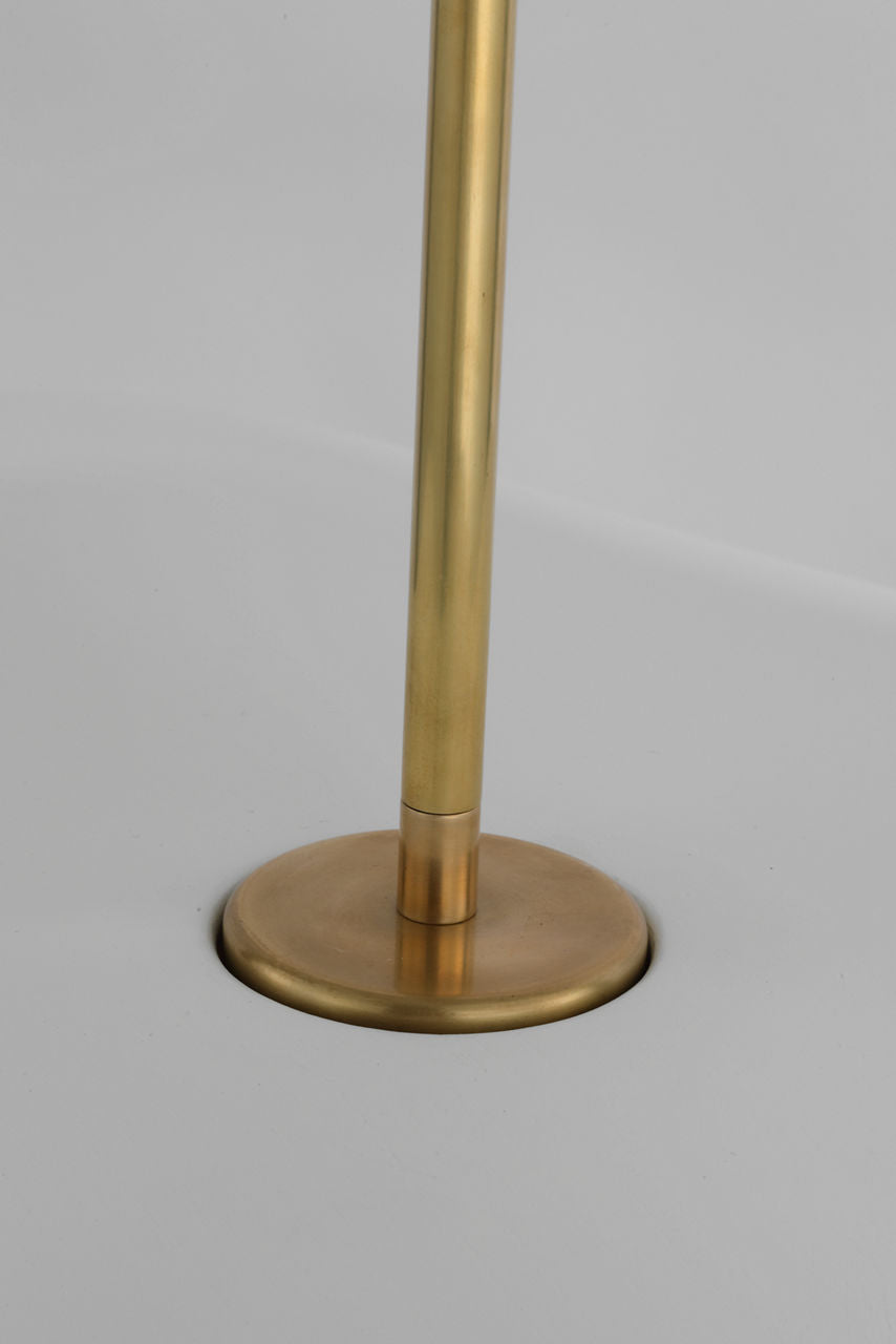 Mahalo 28" Pendant | Hand-Rubbed Antique Brass and White Glass | Matte White Shade