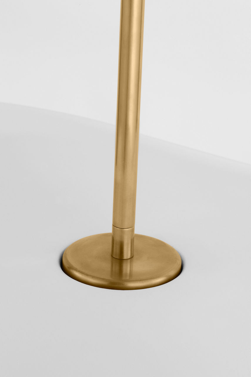 Mahalo 28" Pendant | Hand-Rubbed Antique Brass and White Glass | Matte White Shade